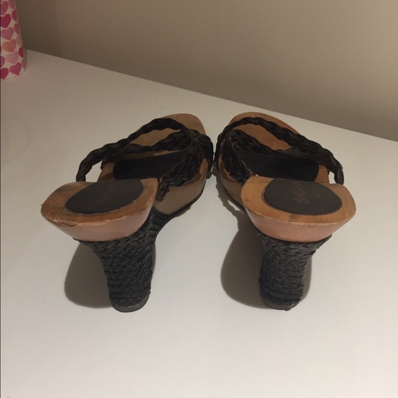 Sotto Sopra bohemian wooden wedges criss cross top - Picture 14 of 16